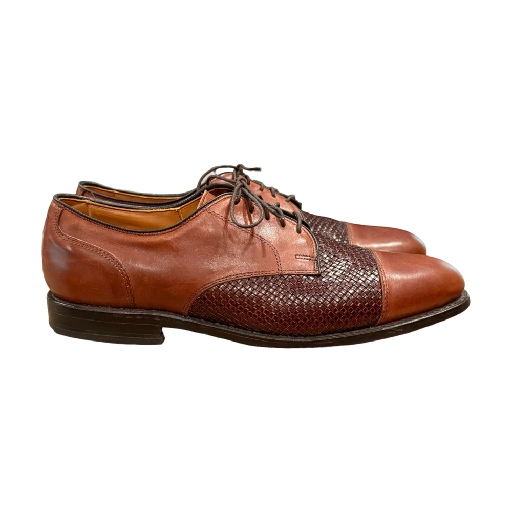 Allen Edmonds Lauderdale Oxford Lace Up Dress Leather Cap Toe Shoe Brown - Picture 2 of 11